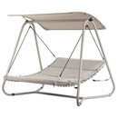 Dondolo Letto da Giardino imbottito 207x142xH172 cm con Tettuccio Regan talpa