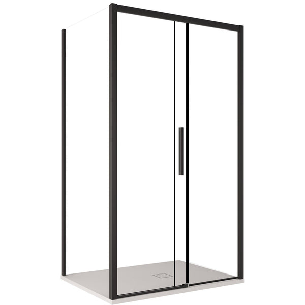 Eckduschkabine 80x130 cm 1 Schiebetür in transparentem Kristall 6mm H195 Bonussi Eliane acquista