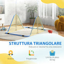 Sbarra Ginnastica Artistica per Bambini 3+ Anni con Altezza Regolabile su 5 Livelli in Acciaio Blu      