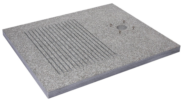 Base Rettangolare per Doccia da Esterno 70x80x4 cm in Granito Belfer 42/BSD