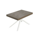 Tavolo Allungabile 120/380x90 cm Niket Tortora Gambe Bianche      