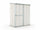 Gartenbox Haus aus Stahlblech Werkzeughalter 155x100x192 cm Enaudi Weiß
