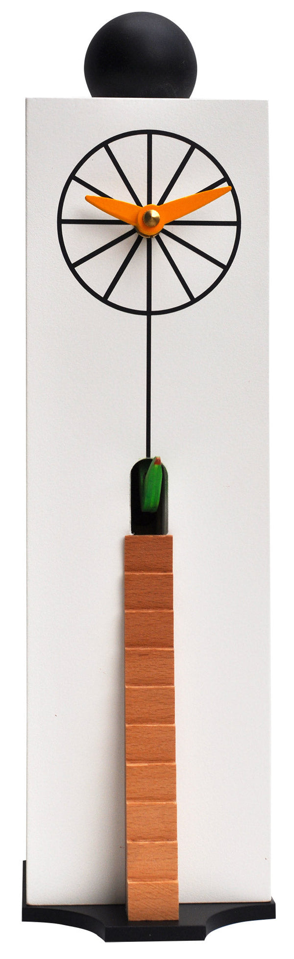 Wandkuckucksuhr 10,5x38x12 cm Pirondini Italia QQ Zikkurat 501 Weiß acquista