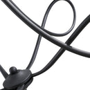 Lampada da Soffitto 200W E14 in Acciaio Intrecciato   Nero