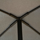 Lettino a Dondolo da Giardino 185x100x190 cm in Metallo Grigio scuro