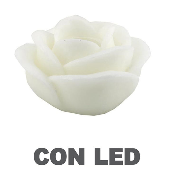 prezzo Rosa weißer LED-Kerzenbrunnen cm Ø32xh20