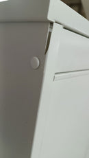 Coprilavatrice da Esterno in PVC 95x60x94 cm 2 Ante con Ripiani Laterali Laundry Bianco Seconda Scelta