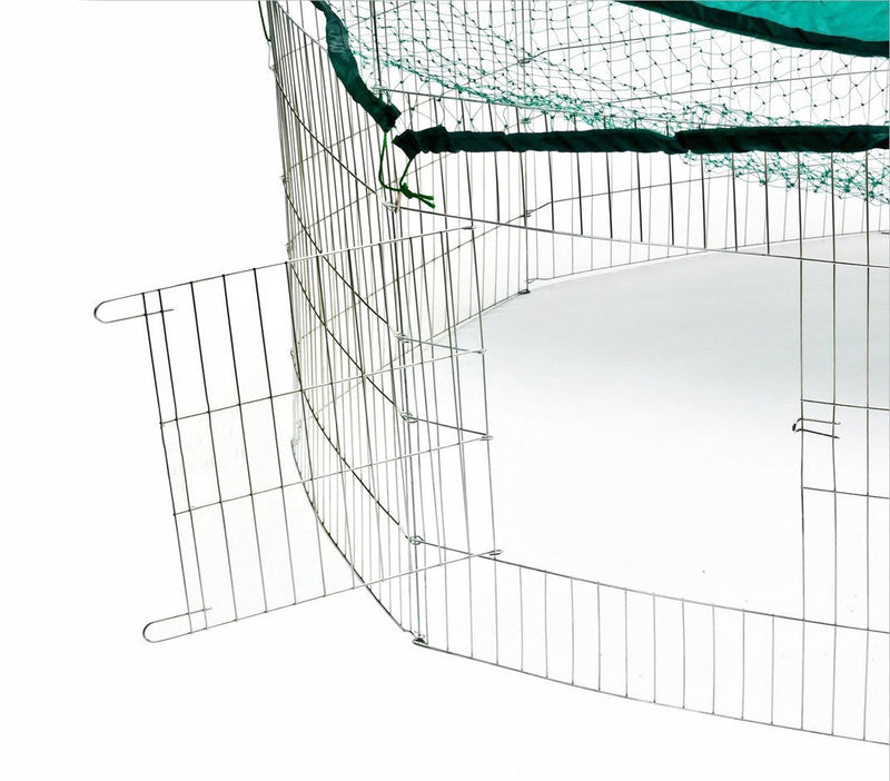 Recinto ottagonale da esterno per animali piccola taglia con parasole