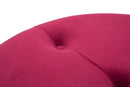 Puff Contenitore Lines New Coppia Bordeaux Ø71x41-55x33 cm in Legno Spugna e Poliestere Bordeaux