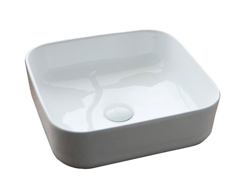 Lavabo da Appoggio 38,5x38,5x13,5 cm in Ceramica TFT Helsinki 2 Bianco