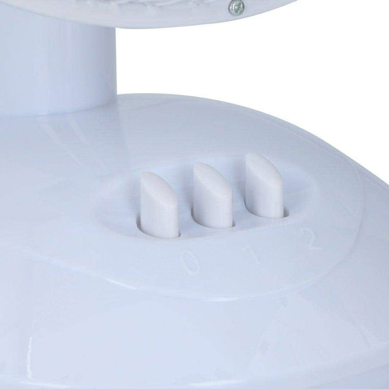 Ventilatore da Tavolo Pale 23 cm Salvaspazio 20 W 2 Velocità e Funzione Girevole Alpina