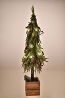 Mini Albero di Natale Decorativo con Led 65 cm Abete Verde