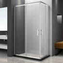 Box Doccia Angolare 2 Ante Scorrevoli in Cristallo Trasparente 6mm Vorich Itria 70x100 cm