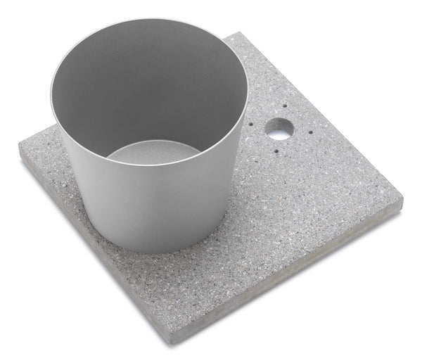 Base con Vaschetta per Fontane con Ghiera Piccola 40x40x5 cm in Cemento Belfer 42/BSE/4 Alluminio sconto