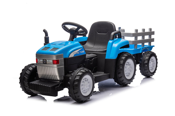prezzo Trattore Elettrico per Bambini 12V con Rimorchio Blu