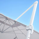 Ombrellone da Giardino Decentrato 3x3m in Alluminio Telo in Poliestere Mosini Blues Bianco