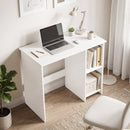 Scrivania per Computer 80x40x74,2 cm con 2 Ripiani Aperti in Truciolato Bianco      