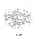 Set 12 Giro Candela con Perline Ø 6 cm in Plastica