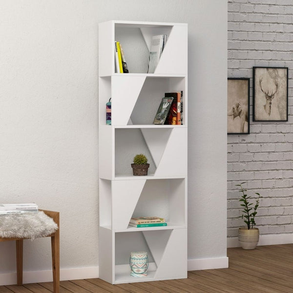 sconto Libreria Frame 54x168 cm 5 ripiani bianca