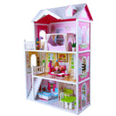 Villino Casa per Bambole in Legno 3 Piani con Arredamento