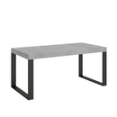Tavolo Allungabile 200-460x90x77 cm Tecno Cemento Telaio Antracite 
