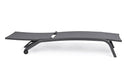 Lettino Prendisole da Giardino 61x192x96 cm con Ruote in Alluminio Antracite