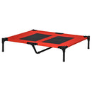 Lettino per Cani Grandi Rialzato con Tessuto a Rete 91,5x76,2x18 cm Peso Massimo 30kg Rosso