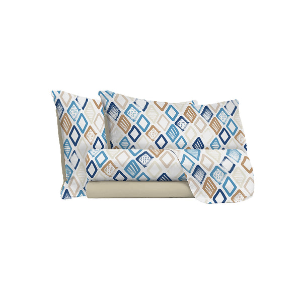 prezzo Bettlaken-Set mit Aufdruck oben und unten und Jolly-Kissenbezügen in verschiedenen Größen