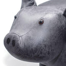 Sgabello Pouf Poggiapiedi per Bambini 66x34x36 cm Maialino Grigio Divina Home