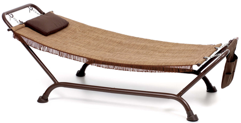 Amaca da Giardino in Ferro e Poliestere con Cuscino Bali Ecrù