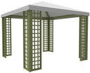 Gazebo da Giardino in Legno 3x3m con Copertura in PVC Taini Leon Pocket