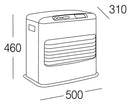 Stufa Elettrica a Combustibile Liquido Portatile 4600W Karlsen Tosai 4600 Grigia