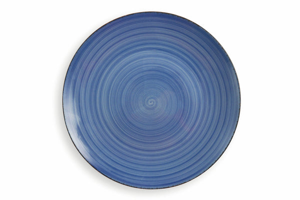 Set mit 6 Tellern aus Steingut Villa d'Este Home Tivoli Blu New Baita online