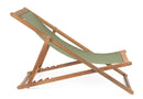 Set 4 Sedie Sdraio Reclinabile Pieghevole 60x106x88 cm in Legno Relax Noemi Muschio