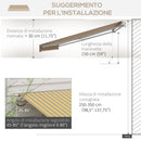 Tenda da Sole per Esterno Avvolgibile a Bracci 350x250 cm con Apertura a Manovella Giallo