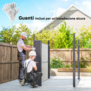 Capanno da Giardino con Lucernario in Acrilico 162x259x201 cm in Acciaio Grigio Scuro   