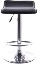 Sgabello con Alzata a Gas e Seduta Girevole in Similpelle Vandi Nero