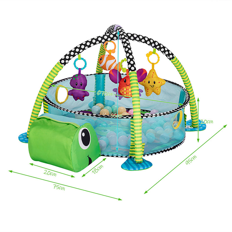 Palestrina Box Tappeto Neonato Bambino Tartaruga Fitch Baby con Recinto Palline