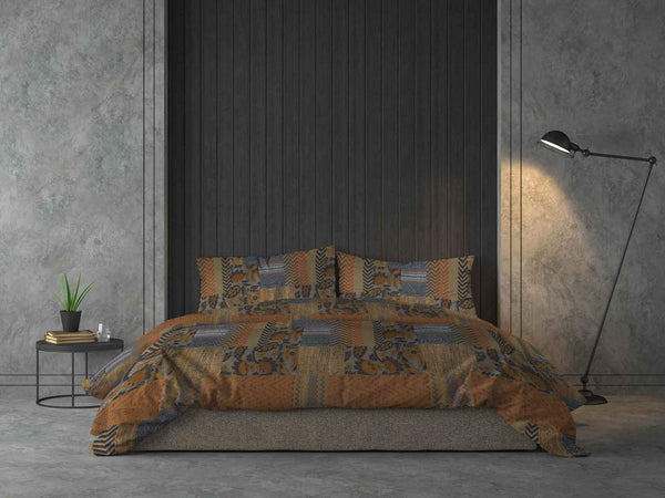 Bettbezug mit Kissenbezügen bedruckt Athena Adana Terra verschiedene Größen online