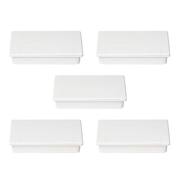 online Plasquare Tischtülle 1 Packung 5 Stück weißer Kunststoff Emuca Technoplastic