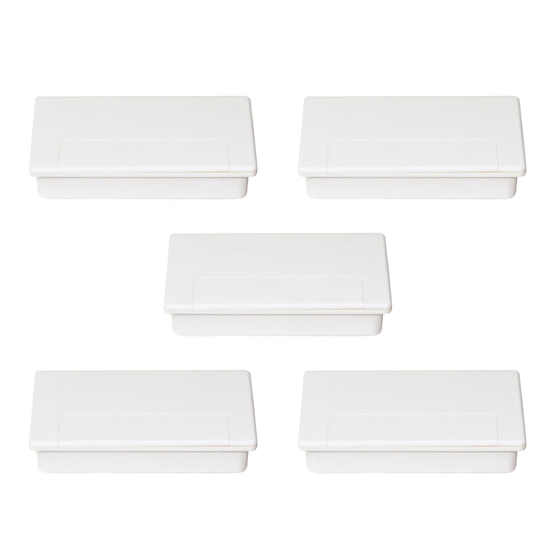 Passacavi da Tavolo Plasquare 1 Imballo 5 Pezzo Plastica Bianca Tecnoplastica Emuca