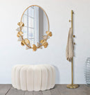 Puff Shell Crema 80x54x42 cm in Legno Spugna e Poliestere Crema