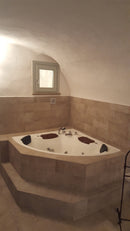 Vasca Idromassaggio Angolare 2 Posti Cromoterapia Vorich Katrin Bianca Varie Misure