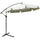 Dezentraler Sonnenschirm Ø265x265 cm aus Metall und beigem Polyester