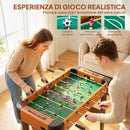 Mini Calcio Balilla 92x75x71 cm con 22 Giocatori 2 Palline 8 Aste e Segnapunti in MDF Marrone      