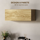 Mobiletto Bagno Pensile 80x25x30 cm con Anta a Ribalta Legno Naturale   