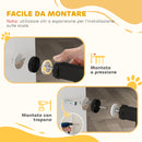 Cancello per Cani e Animali Domestici 68x77 cm con Chiusura Automatica per Scale e Ingressi Nero      