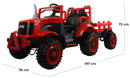 Trattore Elettrico per Bambini 12V con Rimorchio Kidfun Rural Rosso