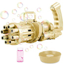 Pistola Bolle di Sapone Automatica Ba Batterie Bubble Gun Oro