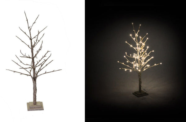 online Leuchtender Weihnachtsbaum 78 LED in Papier H93cm Adami Gold